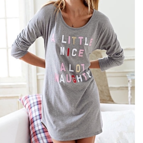 Victoria's Secret Other - VS A LITTLE NICE A LOT NAUGHTY Sleep Shirt - Sz XL